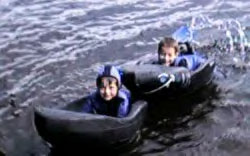 Eloi et Christo sur le lac de Chaumeçon