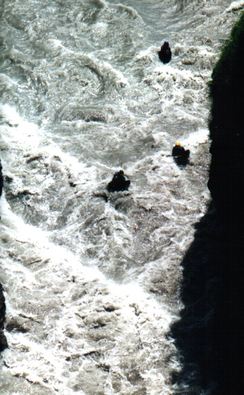 l'Ubaye, l'entrée de la gorge vue du pont