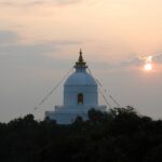 Lever de soleil sur la Stupa